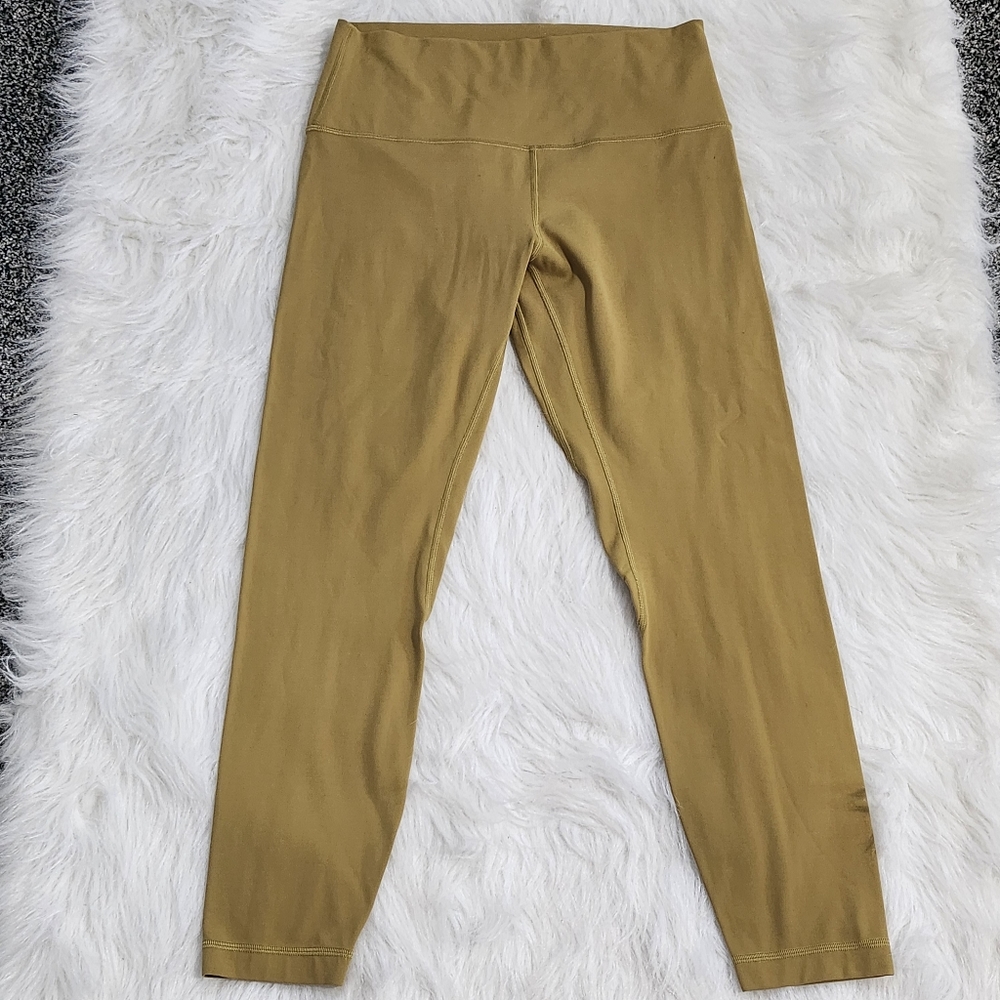 Lululemon Align High Rise Yoga Leggings in Grape Leaf Yellow Size 10